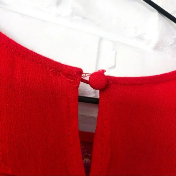 🍁Altar'd State Red Embroidered Swing Mini Dress - Picture 5 of 6